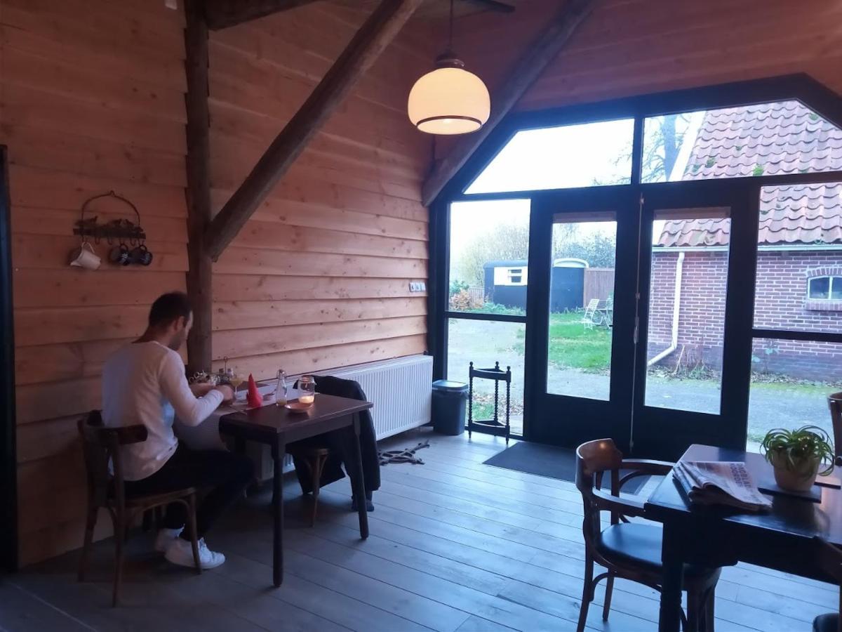 Pipowagen Elsebein Groningen Westerwolde Unieke Ligging Met Eigen Tuin En Vrij Uitzicht Over Veld Naar Natuurgebied Onstwedde Extérieur photo